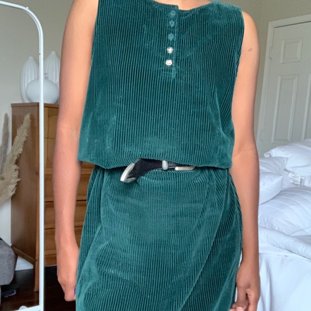 Vintage Talbots Corduroy Midi Dress